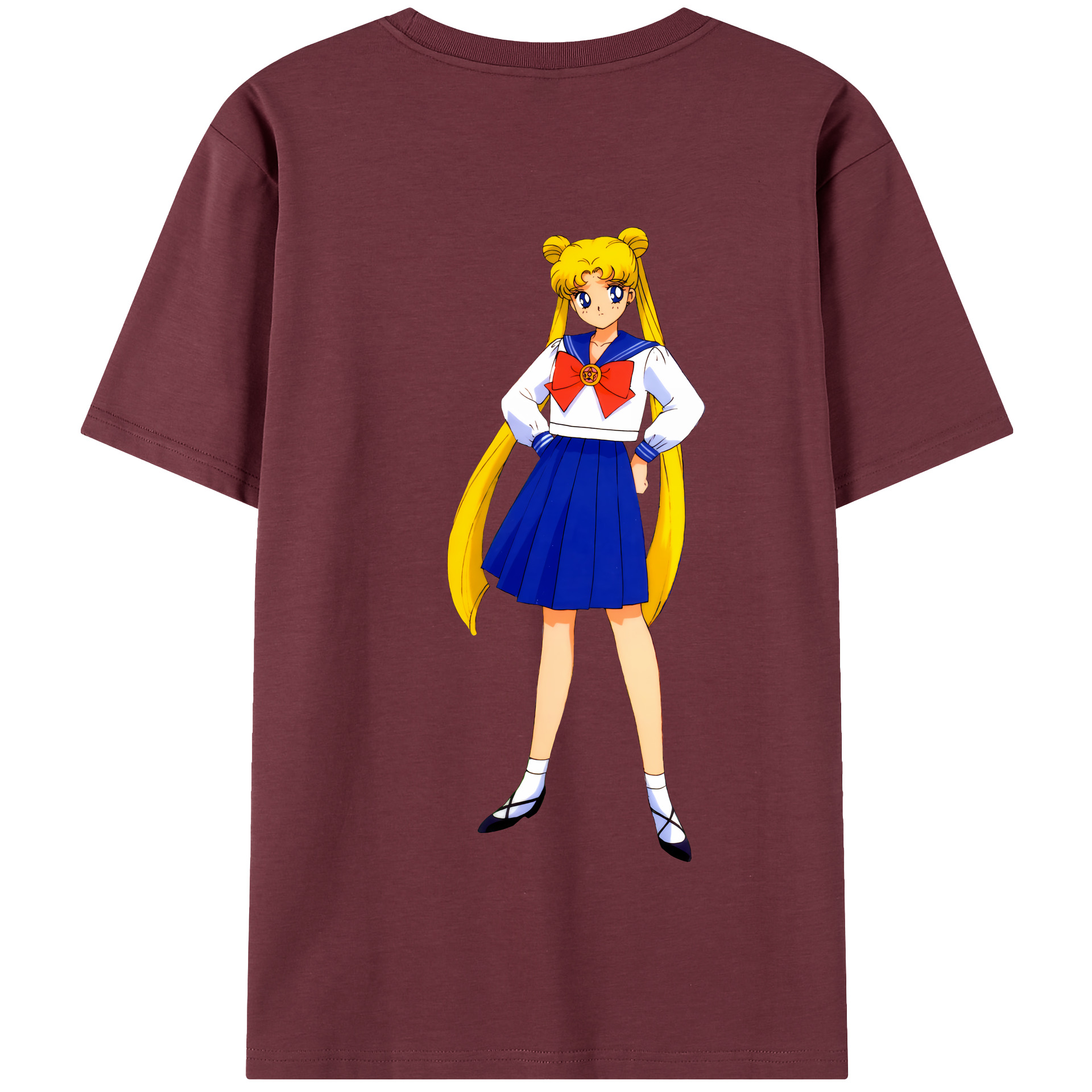 （画像用） 美少女戦士セーラームーン 愛野 美奈子 あいの みなこ Sailor Moon Aino Minako 綿100％半袖Tシャツ（背面プリント）